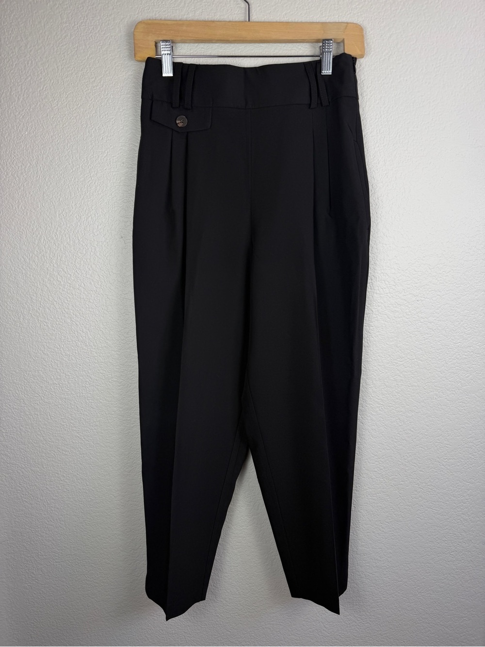 NWOT ASOS Design Petite High Waist Balloon Trousers Black US 4 - Picture 2 of 5